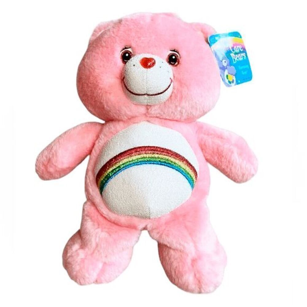 NWT VTG 2004 Care Bears 12" Cheer Bear Plush Pink Stuffed Animal